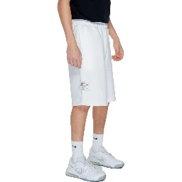 شورت برمودا أبيض من القطن