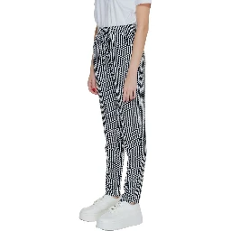 Black Viscose Casual Pants