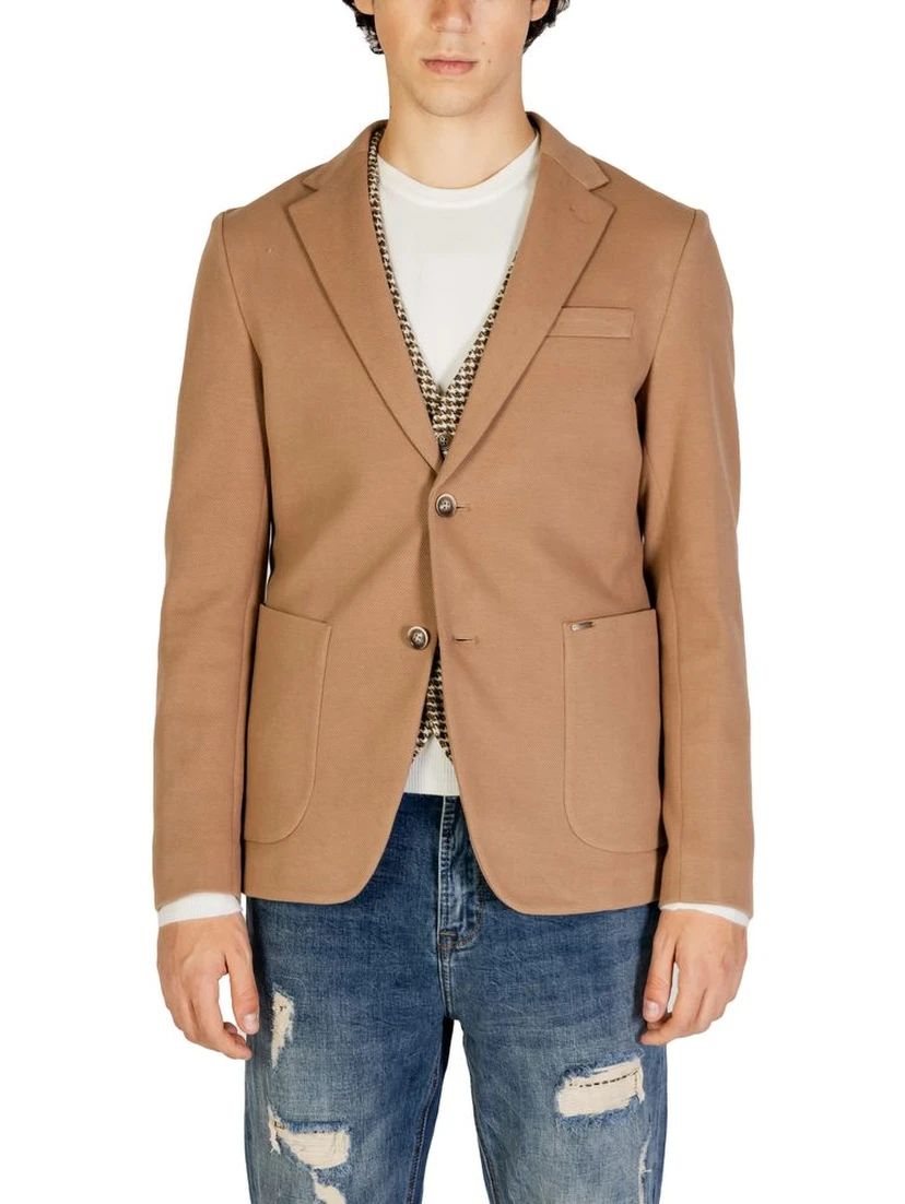 Beige Cotton Blazer