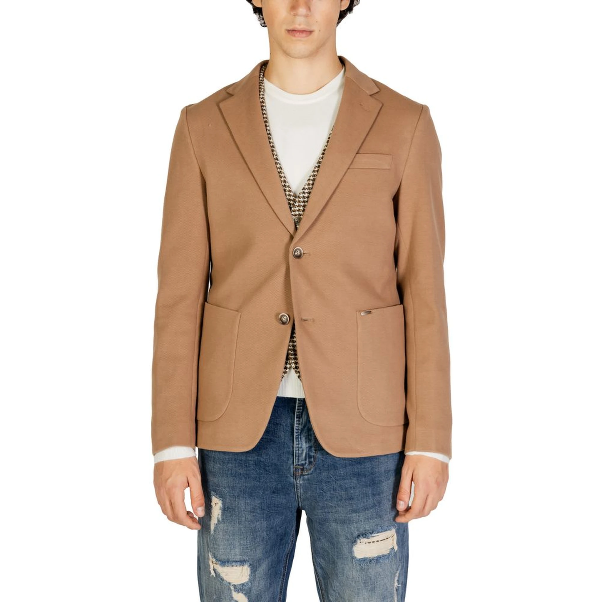 Beige Cotton Blazer