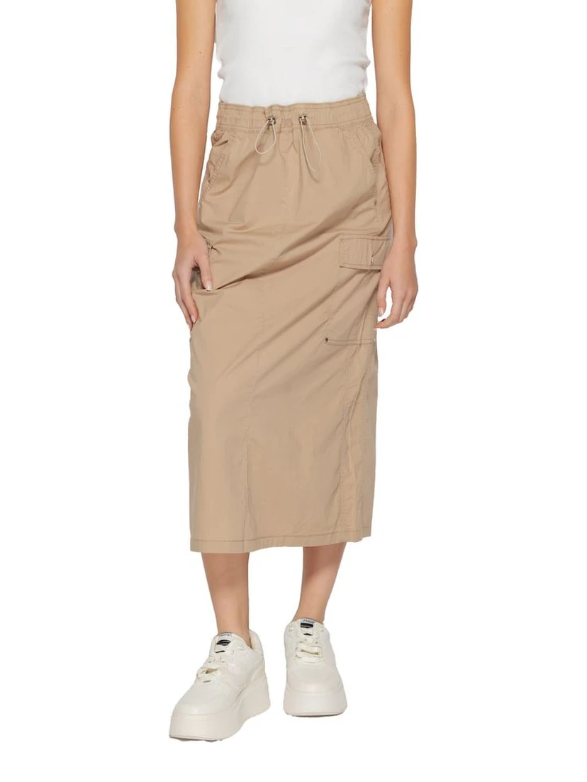 Beige Cotton Skirt