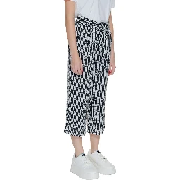 Black Viscose Cropped Pants