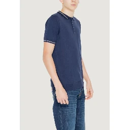 Blue Cotton Shortsleeve Shirt
