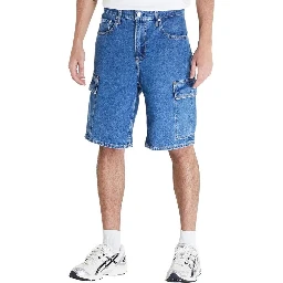 شورت برمودا قطني أزرق