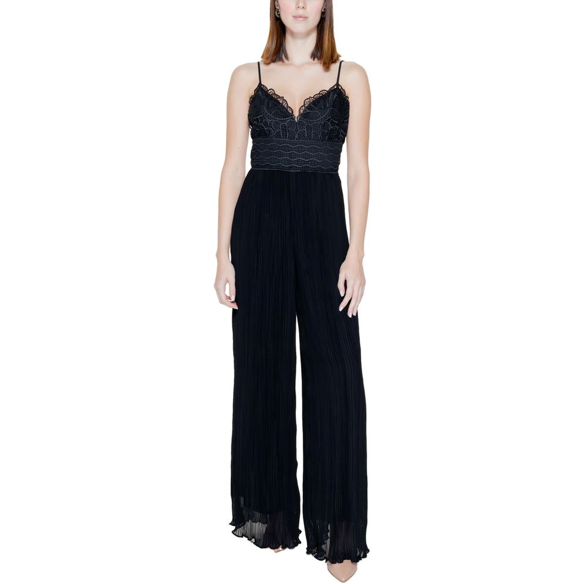 Black Polyester Jumpsuit