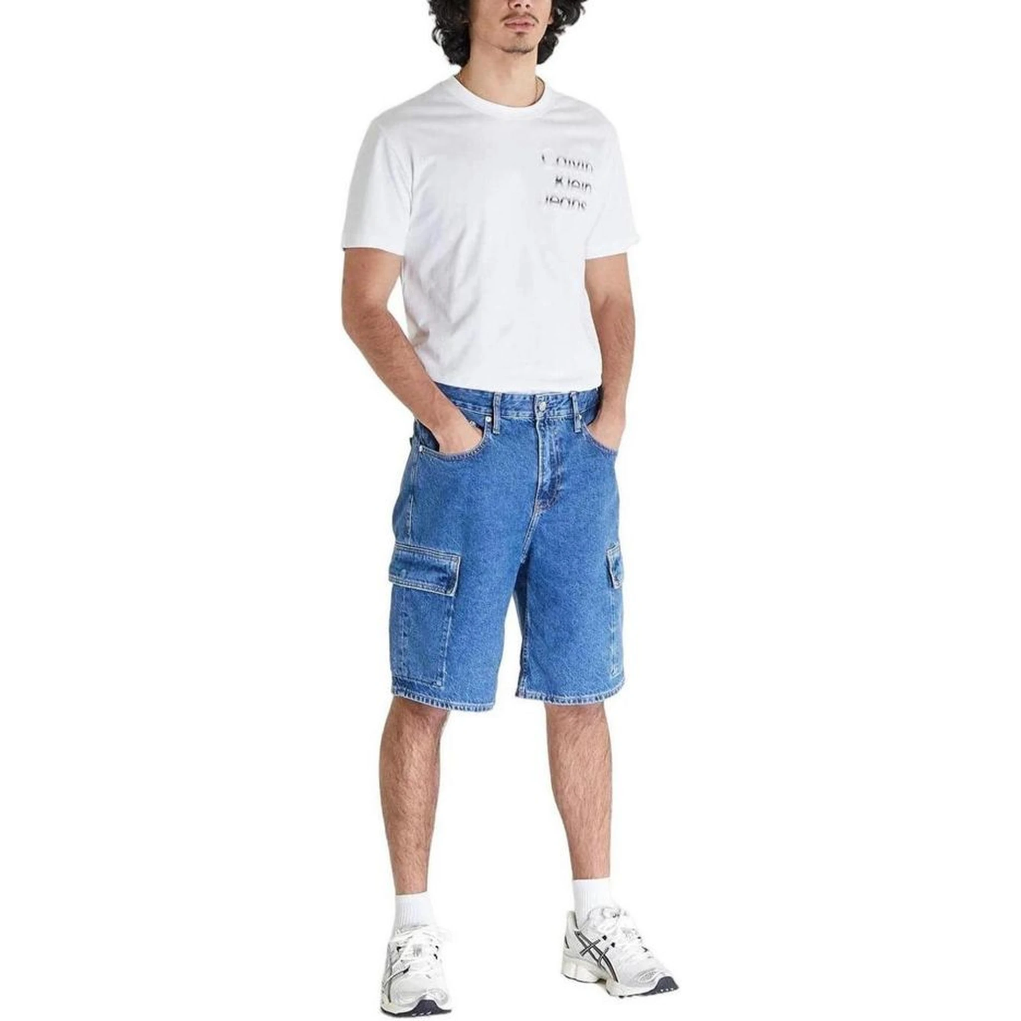 شورت برمودا قطني أزرق