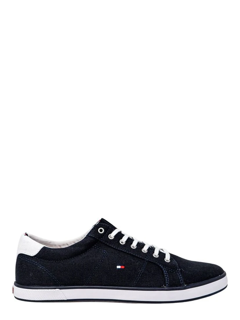 Blue Cotton Low Top Sneakers
