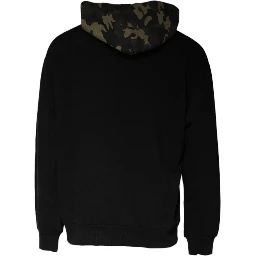 Black Camouflage Hooded Sweatshirt Sweater