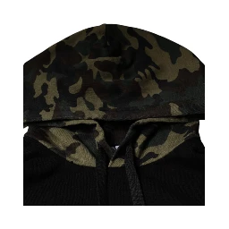 Black Camouflage Hooded Sweatshirt Sweater