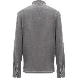 Gray Cotton Polo Shirt