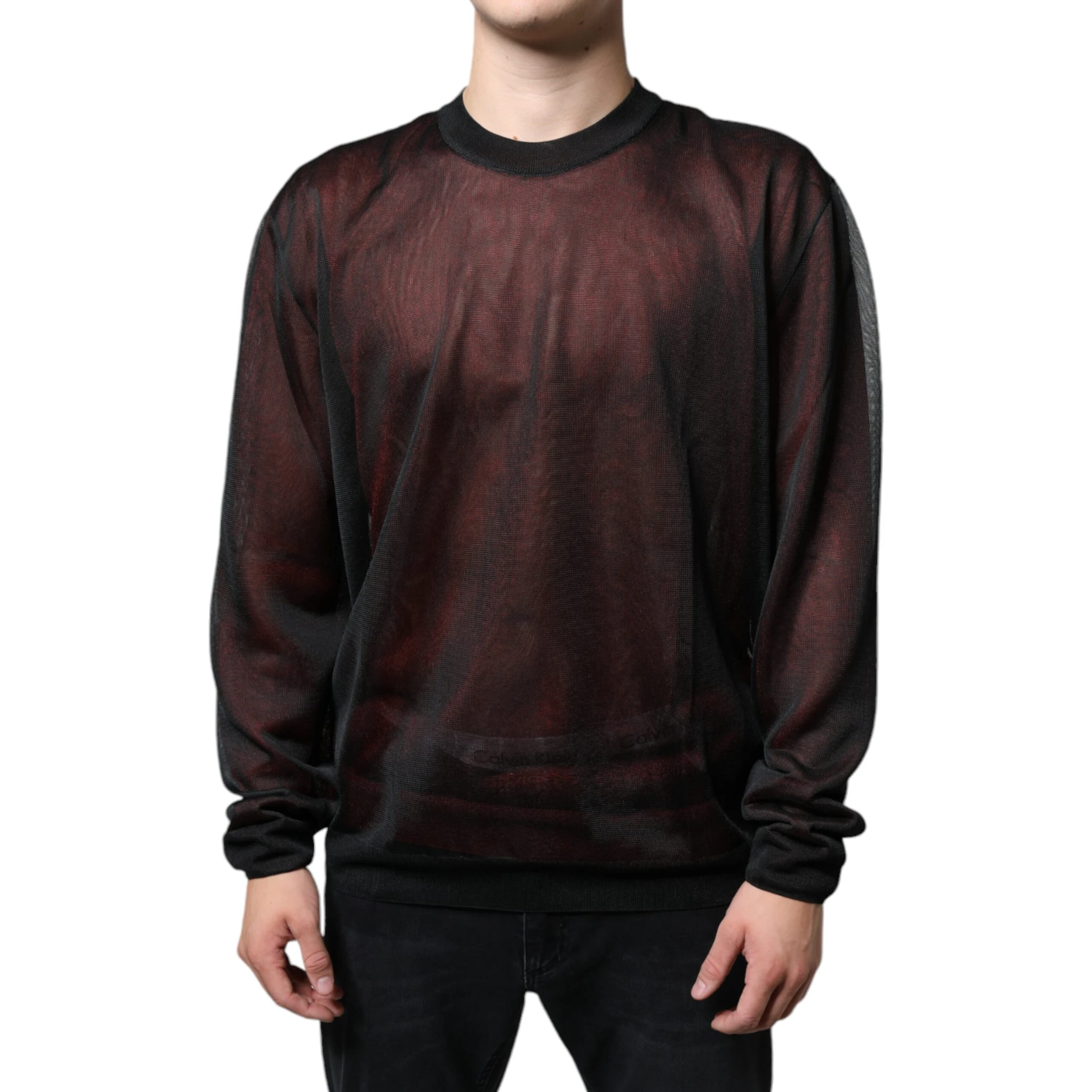 Brown Polyester Pullover Sweatshirt Sweater