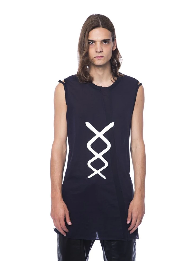 Black Cotton Tank Top