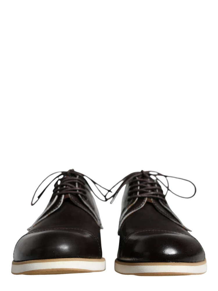 Black White Leather Lace Up Men Dress Formal Shoes alternative