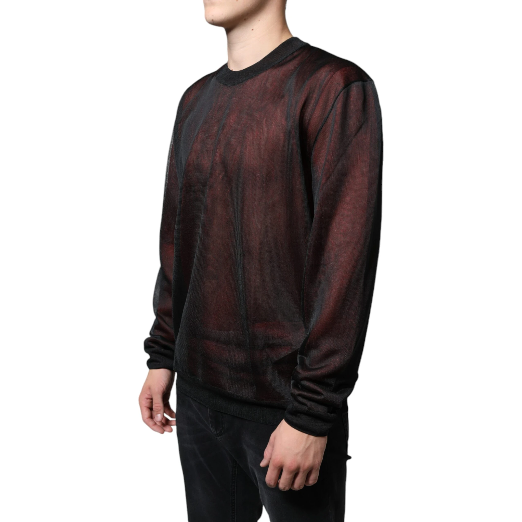 Brown Polyester Pullover Sweatshirt Sweater