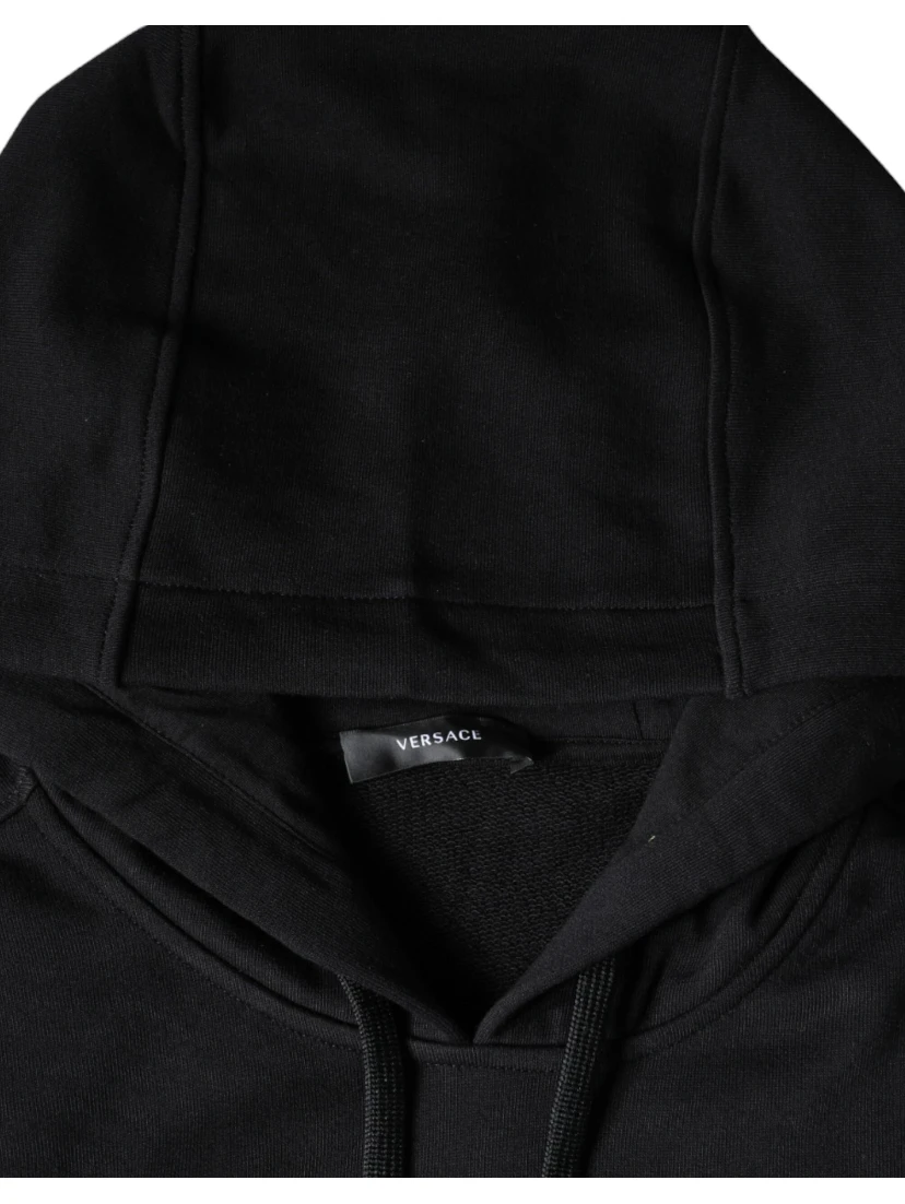 Black Medusa Print Cotton HoodiePullover Sweatshirt Sweater