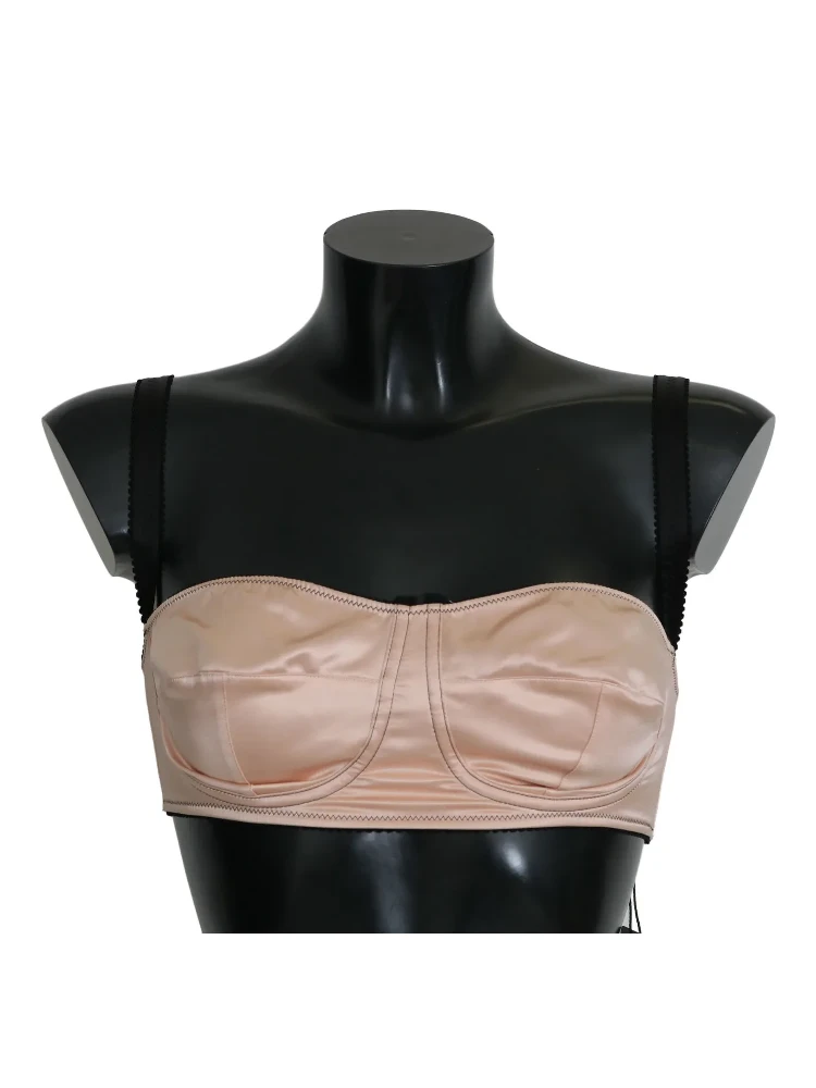 Black Straps Pink Balconcino Bra
