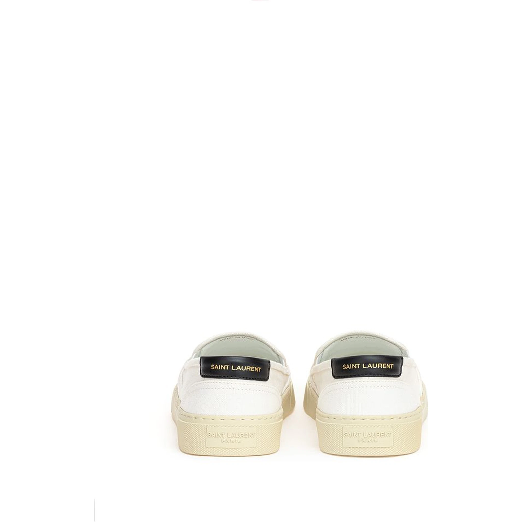 White Cotton Low Top Sneakers