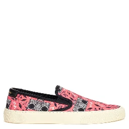 Pink Cotton Platform Sneakers