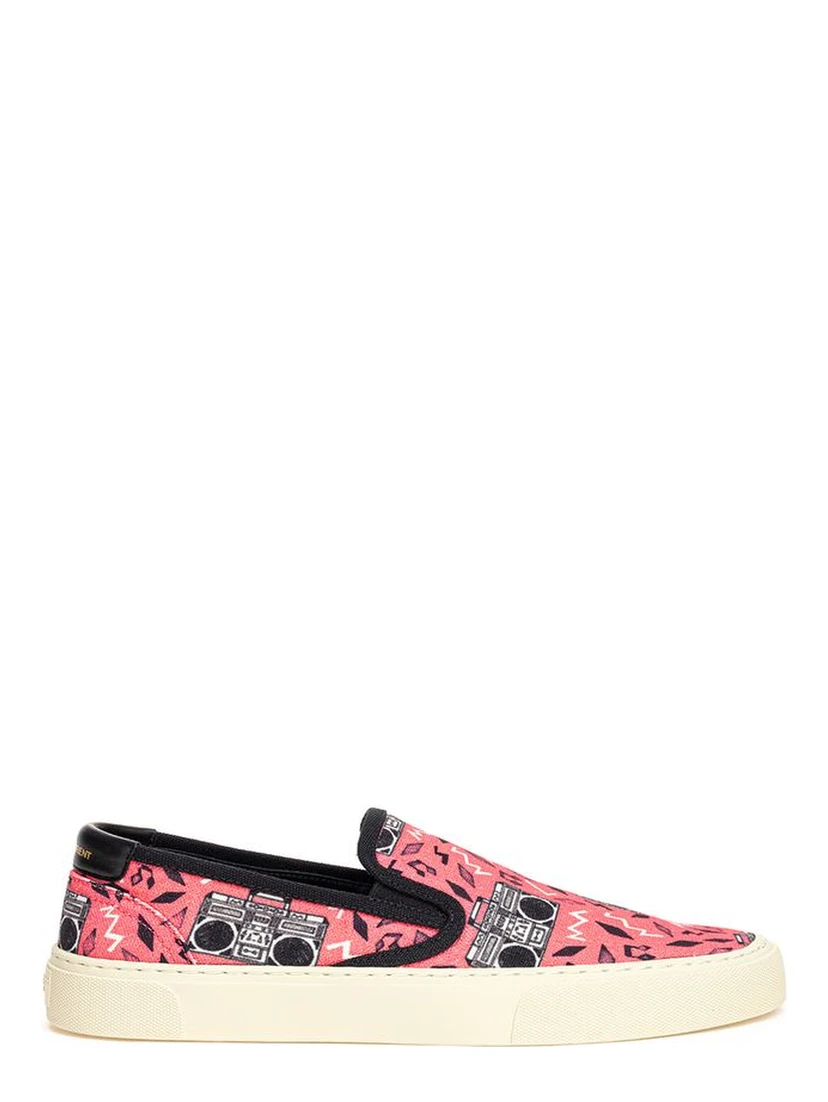 Pink Cotton Platform Sneakers