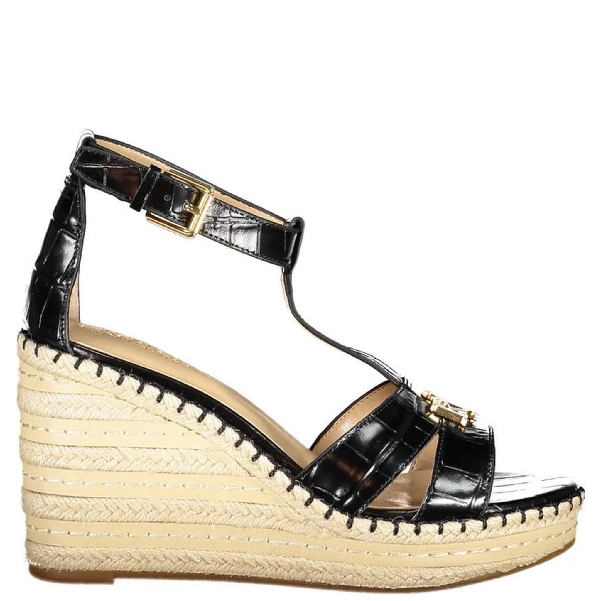 Black Polyester Sandal