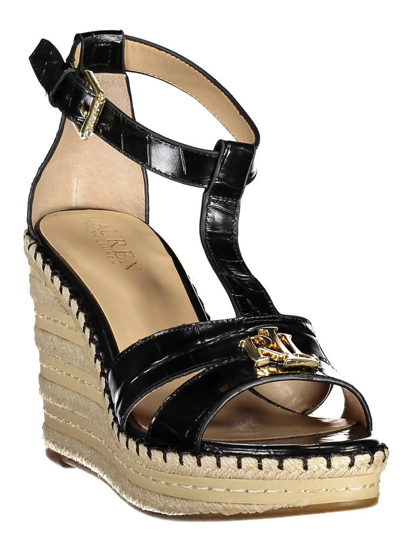 Black Polyester Sandal