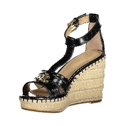 Black Polyester Sandal