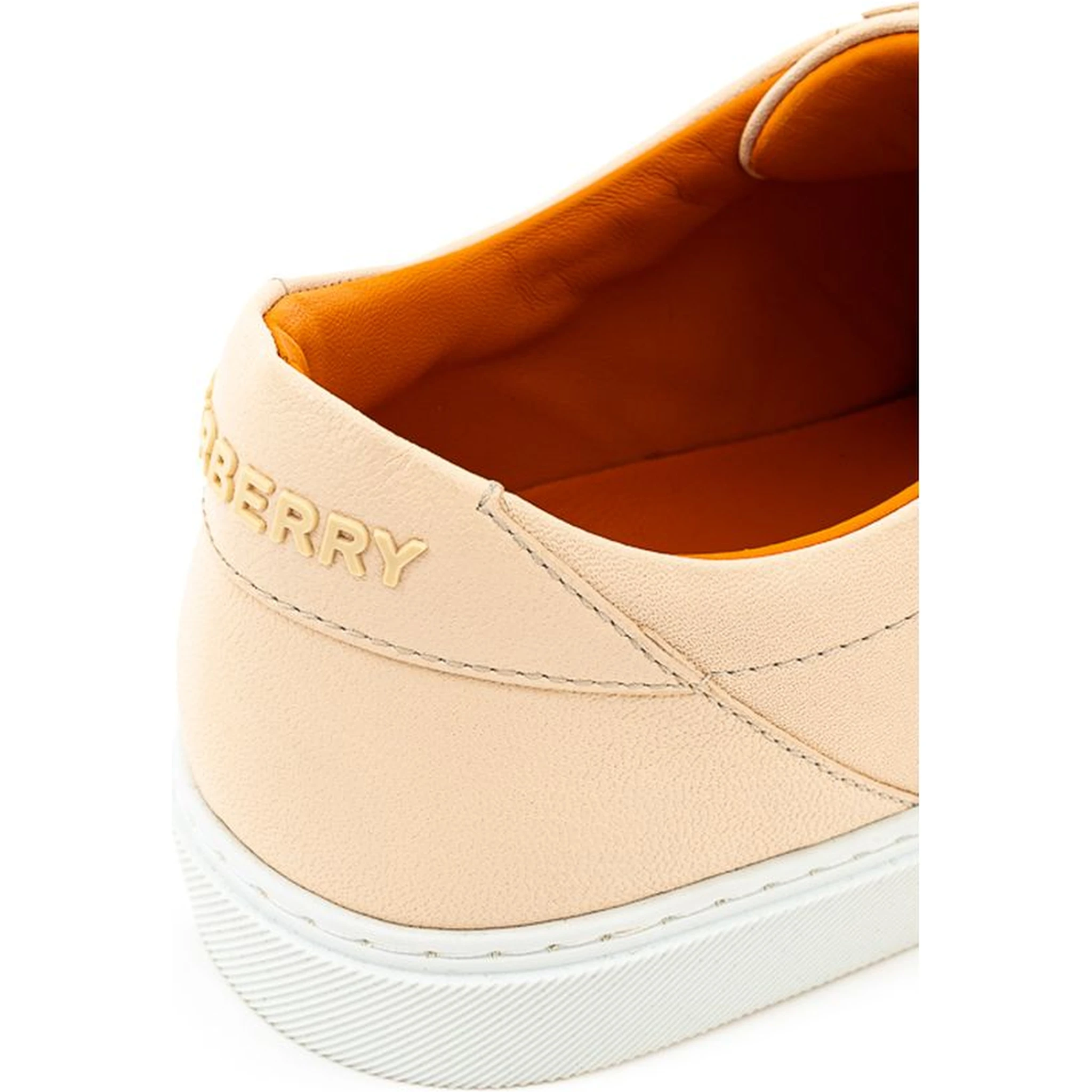 Pink Leather Low Top Sneakers
