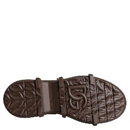 Brown Suede Leather Military Combat Men Boots Shoes