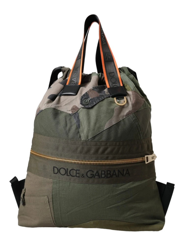 Military Green Patchwork Rucksack Backpack Bag alternative