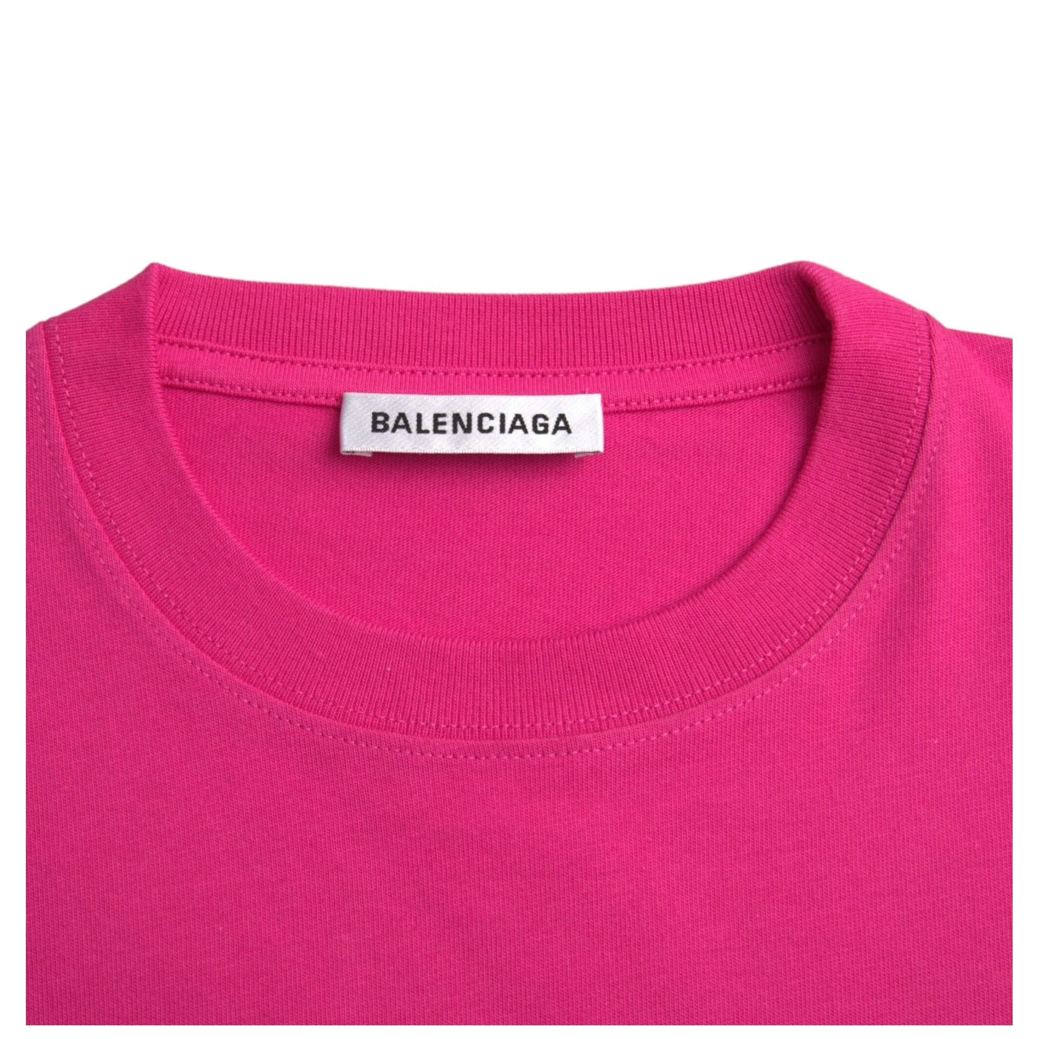 Pink Cotton Crew Neck Short Sleeves Tee Top T-shirt