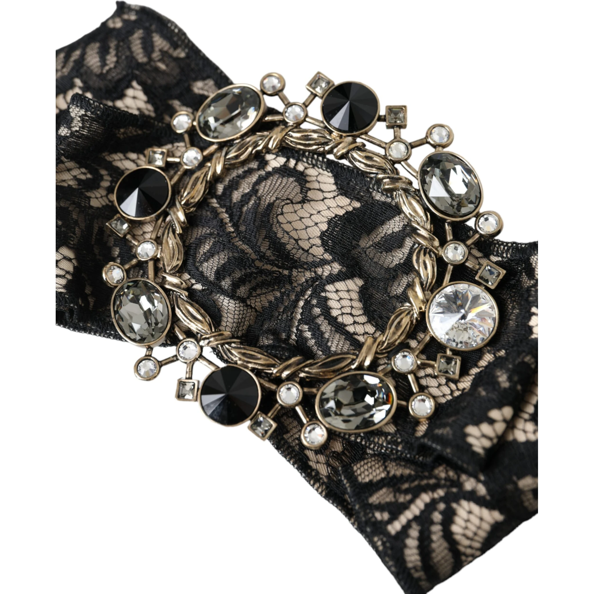 Black Lace Crystal Handmade Brooch Hair Pin