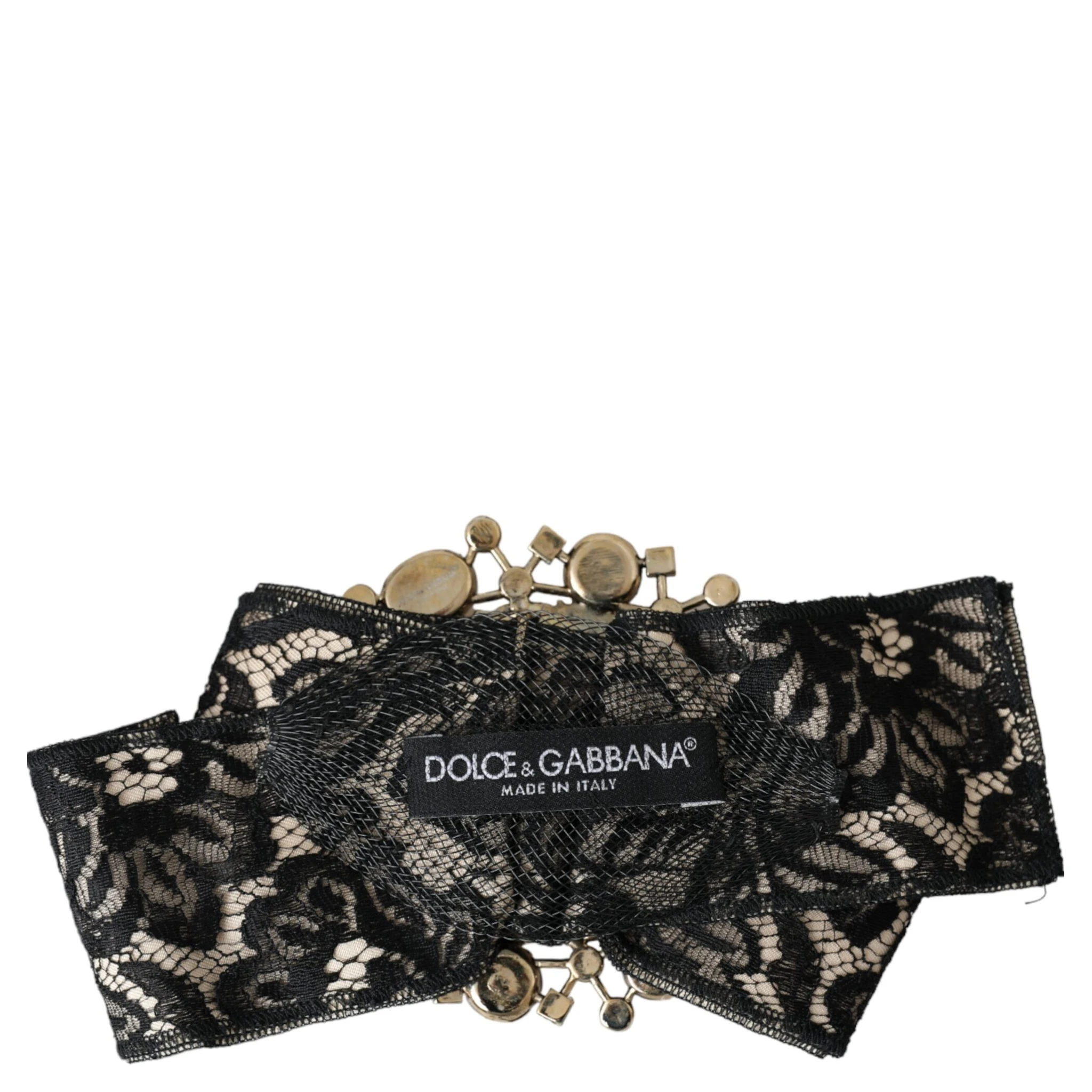 Black Lace Crystal Handmade Brooch Hair Pin