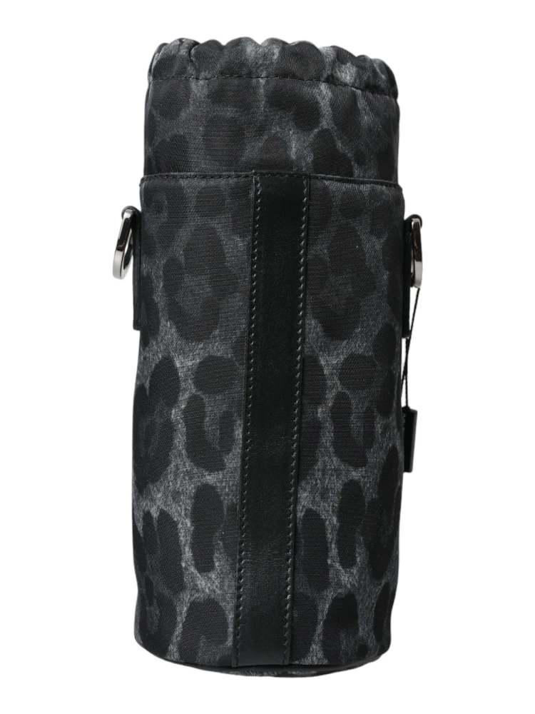 Black Leopard Round Slim Tote Bottle Cage Bag alternative