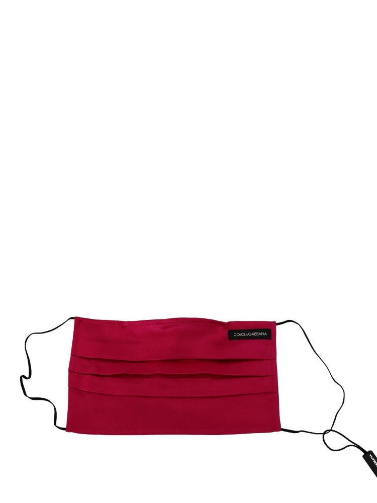Red Cotton Pleated Elastic Ear Strap One Size Face Mask alternative