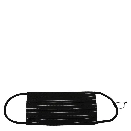 Black White Stripes Elastic Ear Strap One Size Face Mask