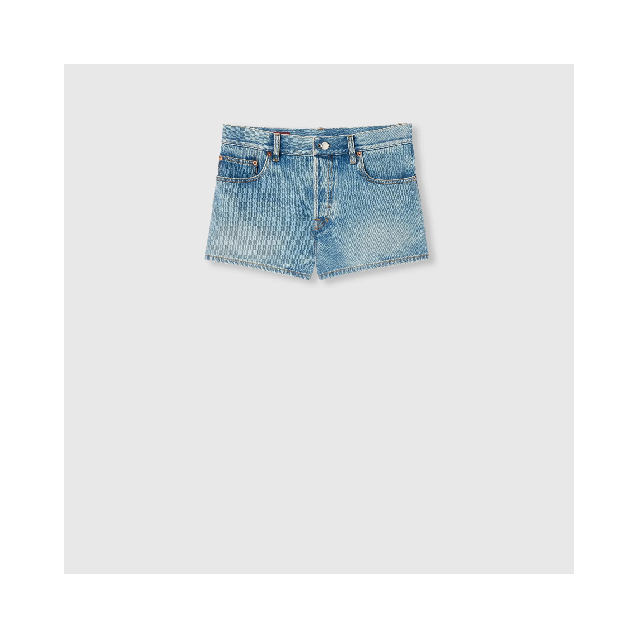 Stone-Washed denim shorts