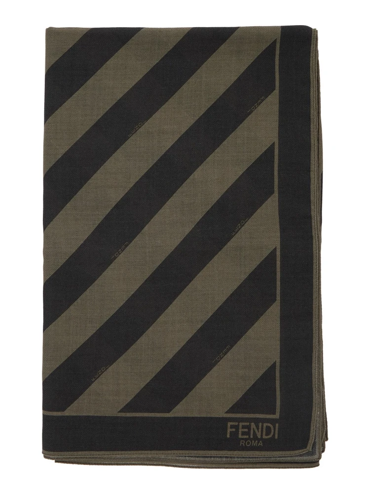 Silk and wool scarf