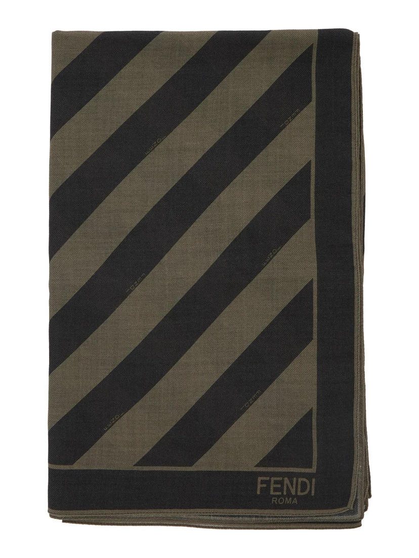 Silk and wool scarf