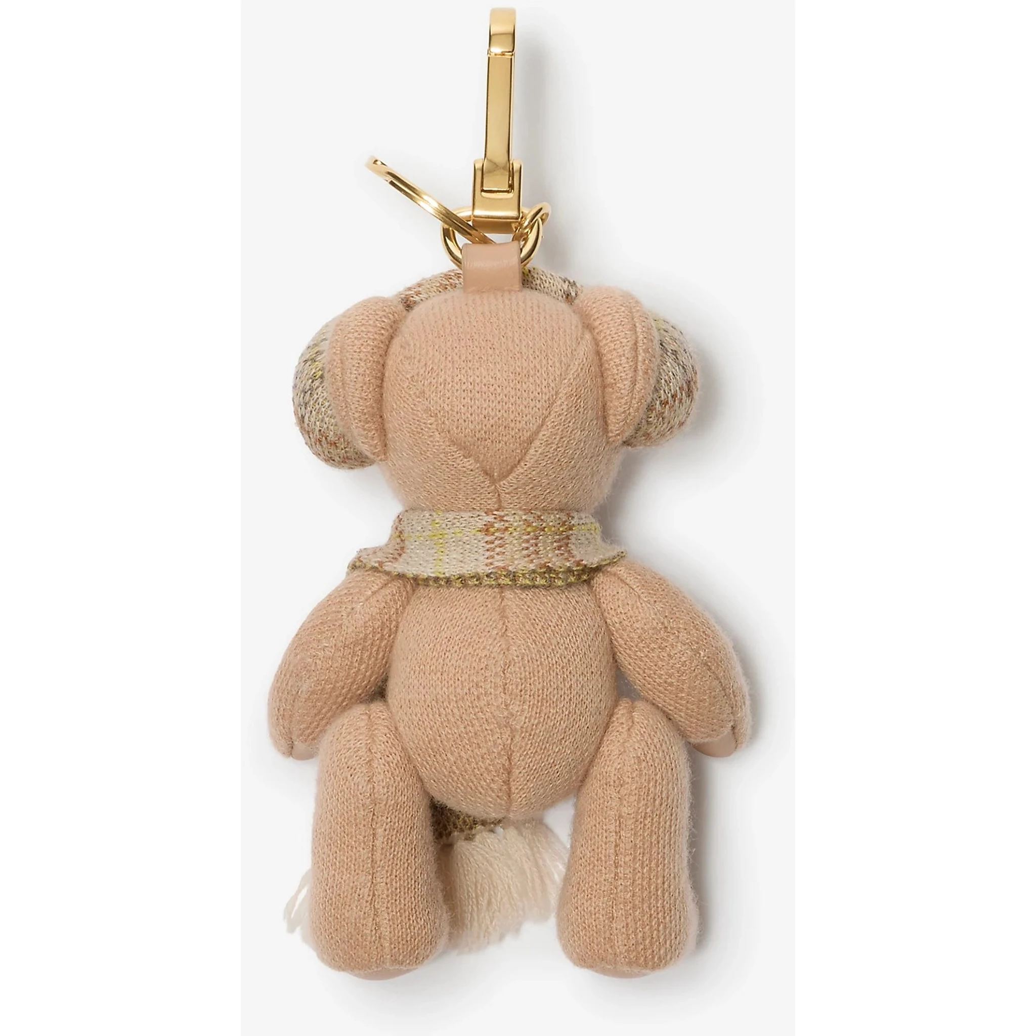 Thomas Bear checked-scarf bag charm