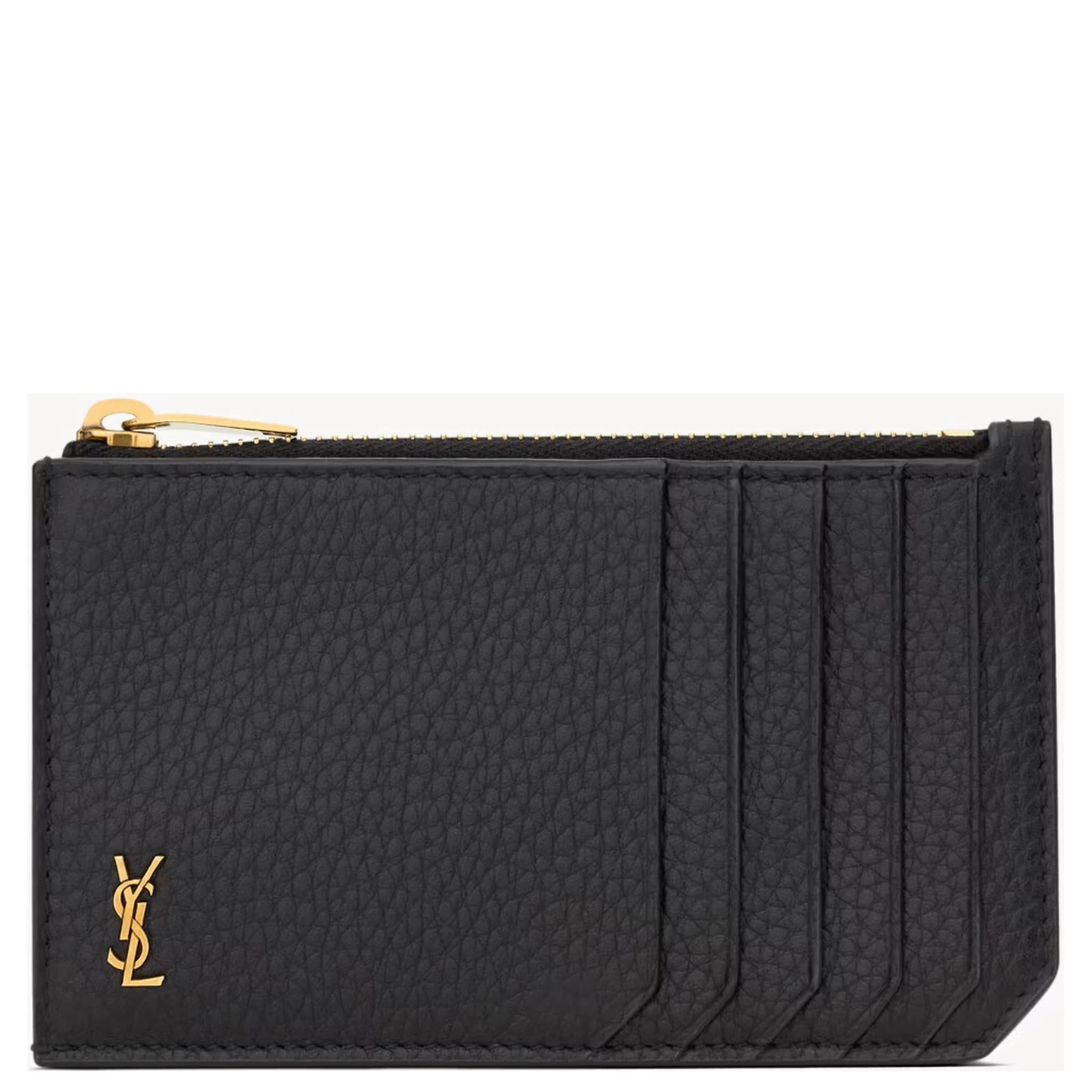 TINY CASSANDRE Zipped Fragments credit card case in SHINY LEATHER