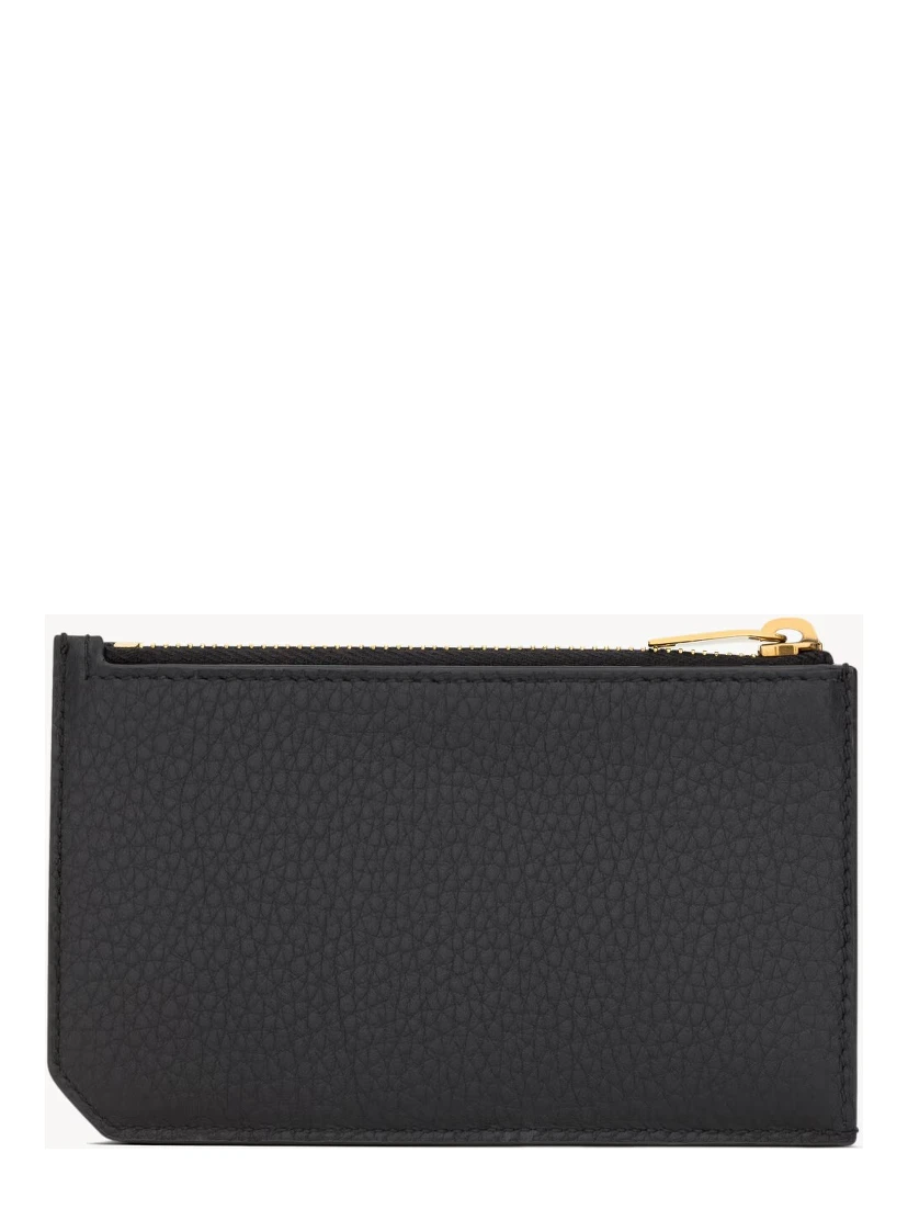 TINY CASSANDRE Zipped Fragments credit card case in SHINY LEATHER