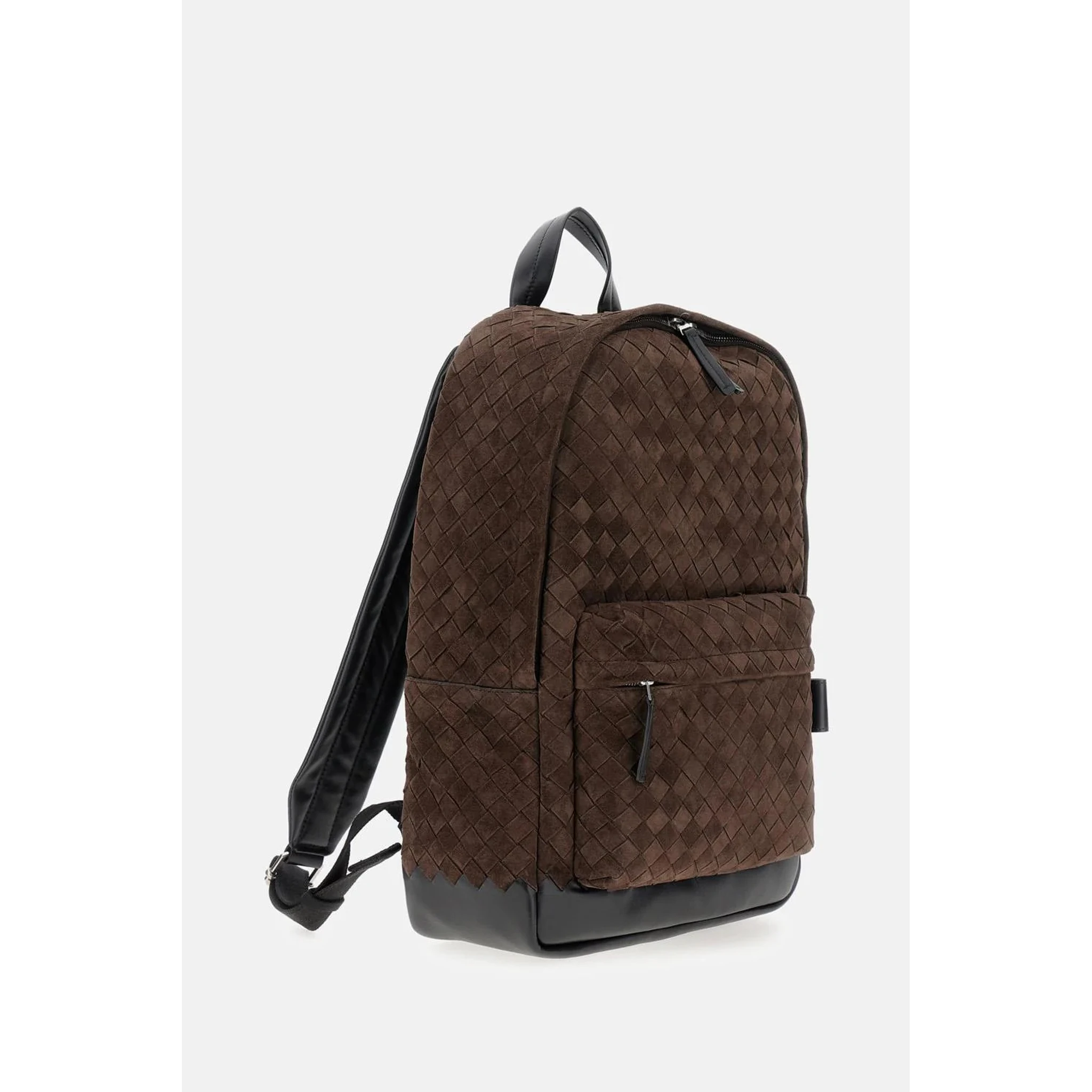 Leather backpack Intrecciato