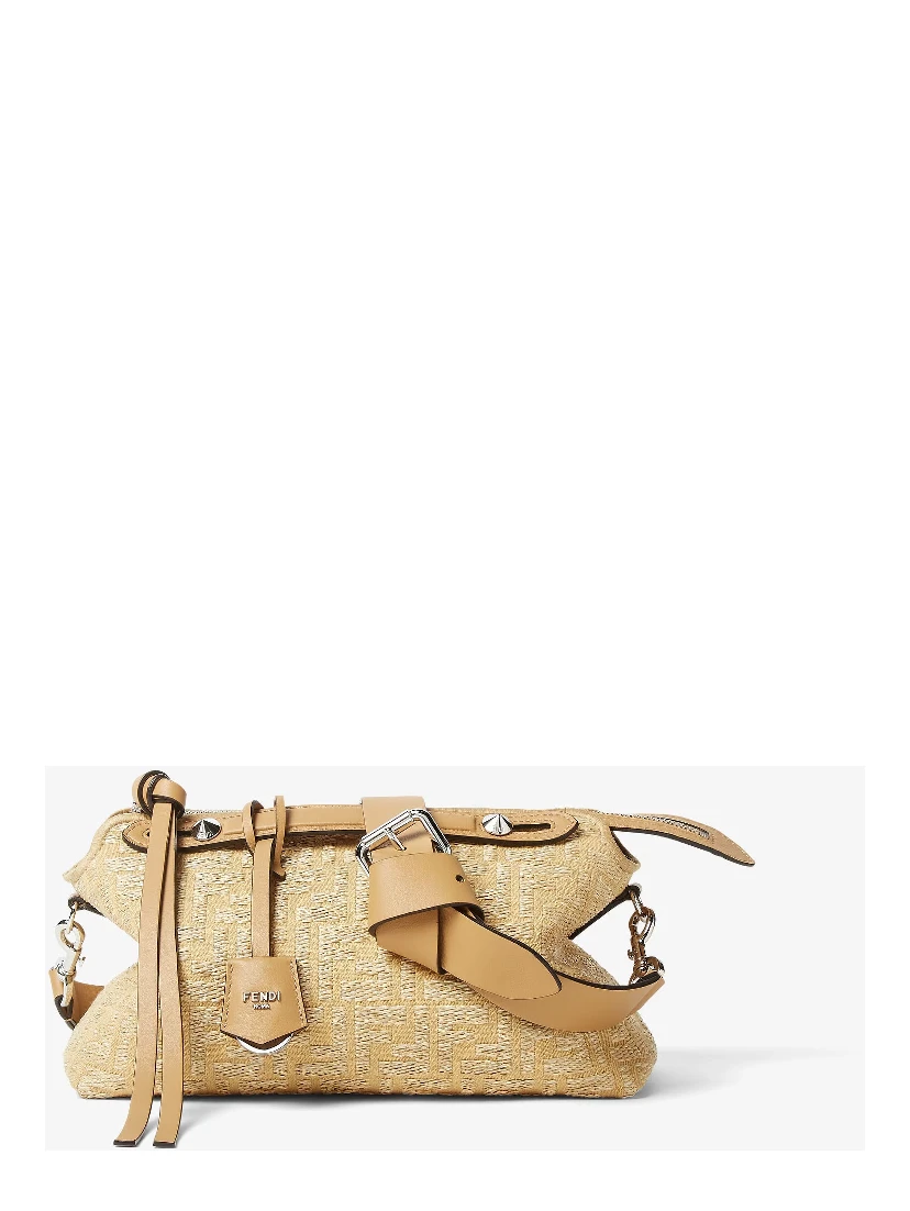 By The Way Soft Mini Beige Jacquard Shoulder Bag