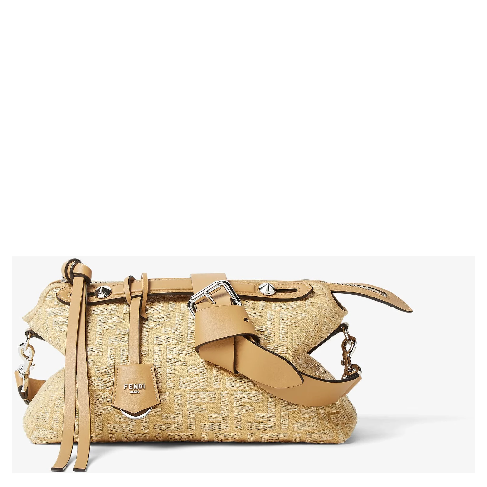 By The Way Soft Mini Beige Jacquard Shoulder Bag