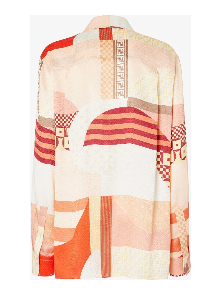 Abstract-pattern button-up shirt alternative