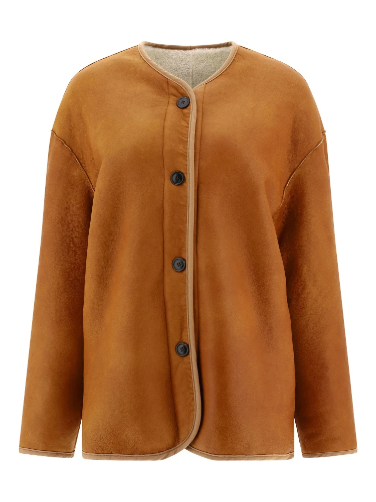 Reversible shearling jacket alternative