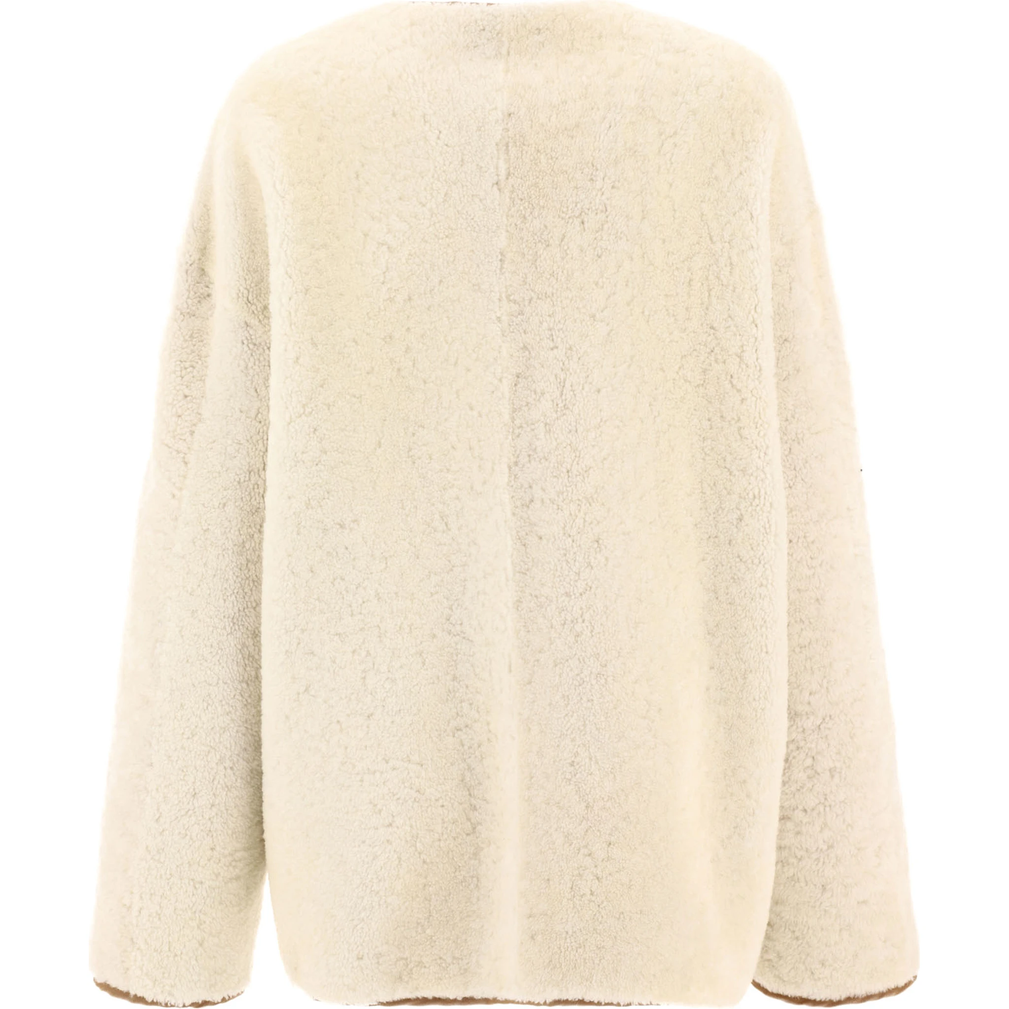 Reversible shearling jacket