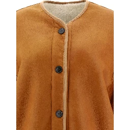 Reversible shearling jacket