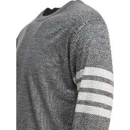 CLASSIC CREWNECK PULLOVER W/ 4 BAR SLEEVE IN FINE MERINO WOOL