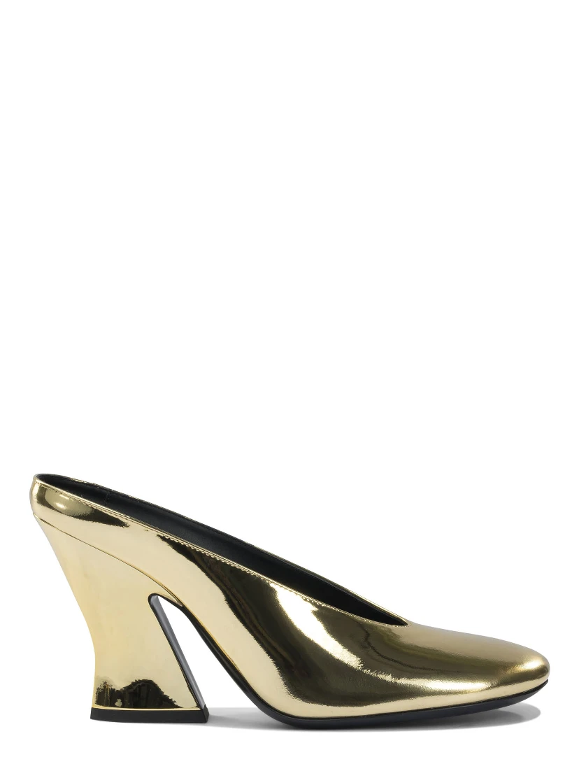 "Sculpted" 95 mm heeled mule